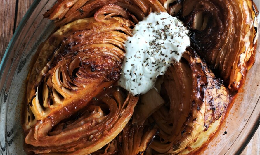 Chou entier caramélisé à la pâte pimentée