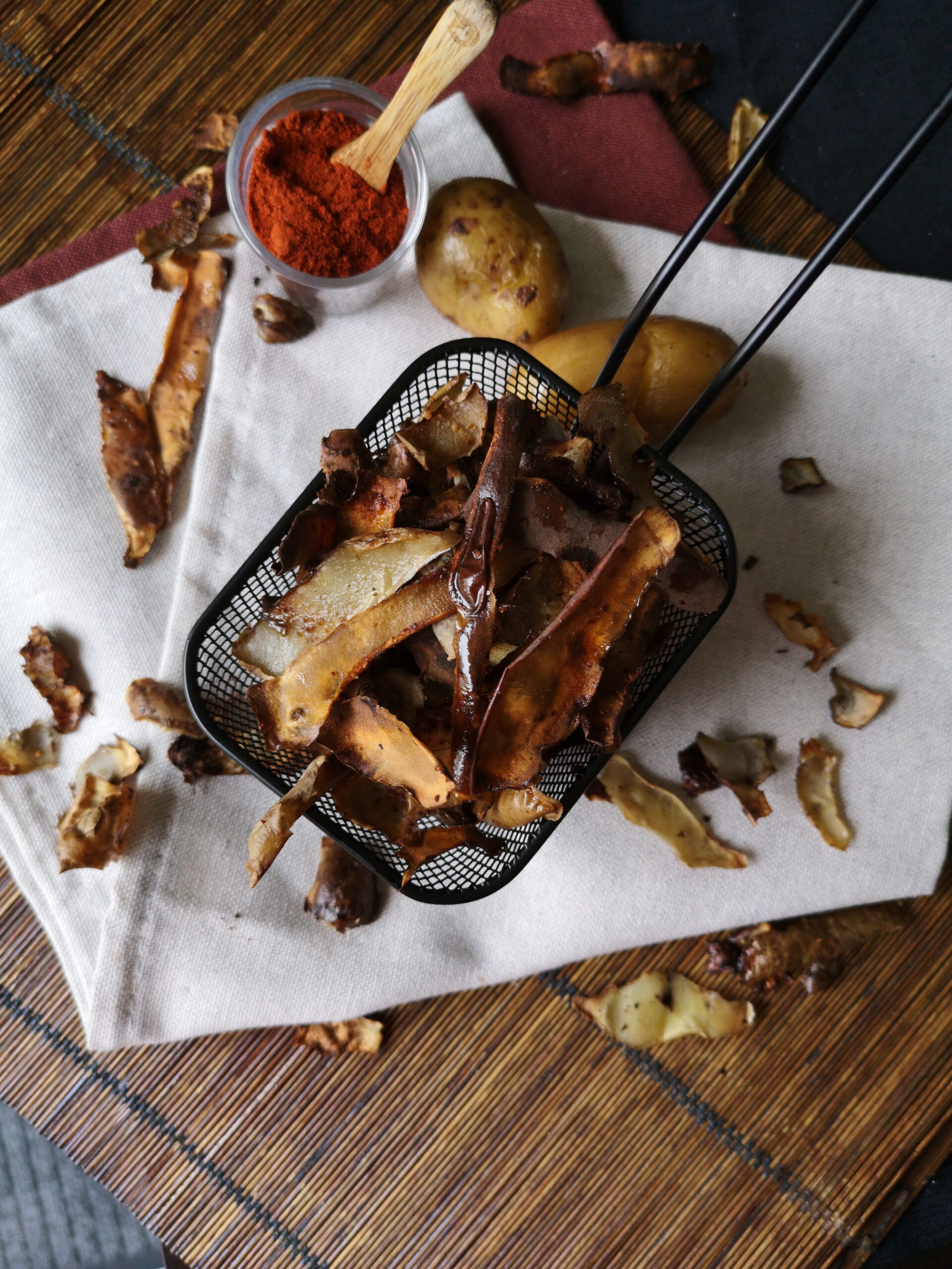 Chips d’épluchures de légumes