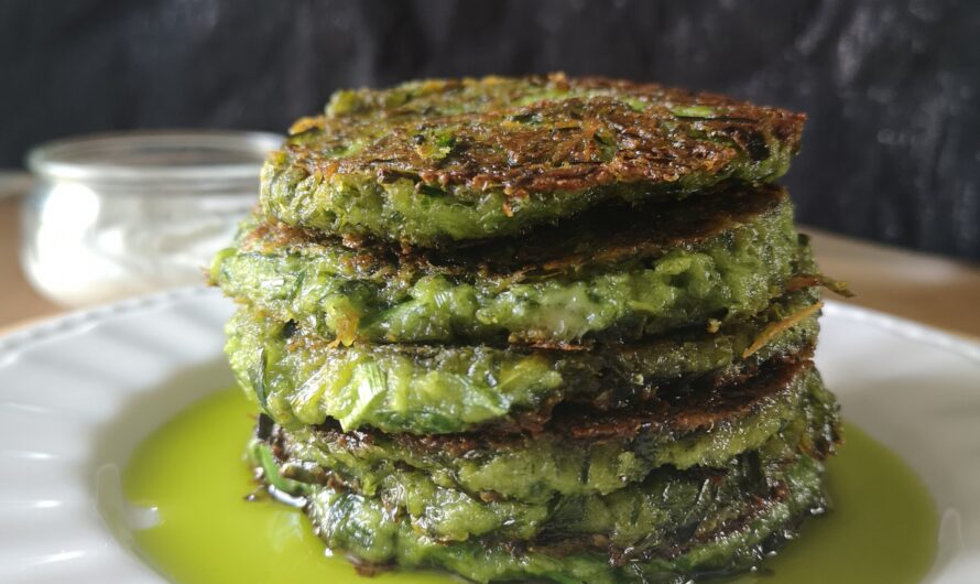 « Röstis » de vert de poireau au gouda vieux