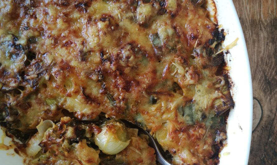 Lasagnes de poireaux au pesto rouge