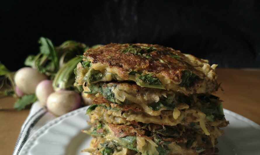 Röstis de pommes de terre aux fanes de navet