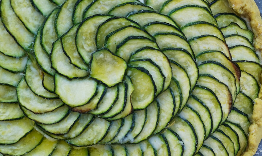 Tarte rustique courgette et crème de parmesan