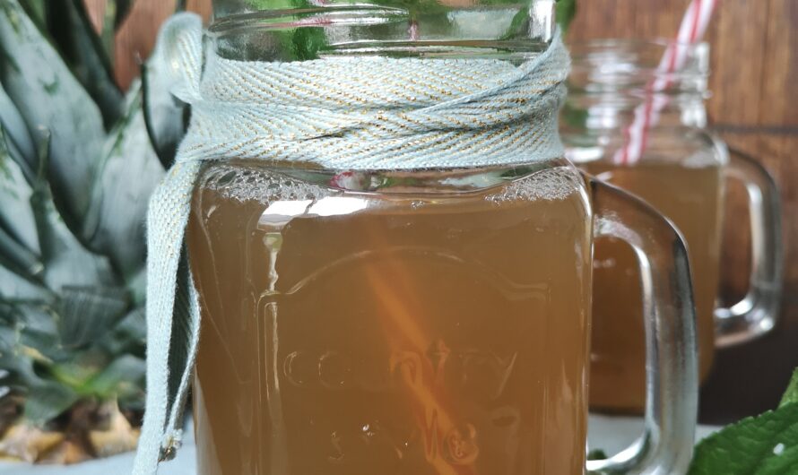 Thé glacé infusé aux écorces d’ananas